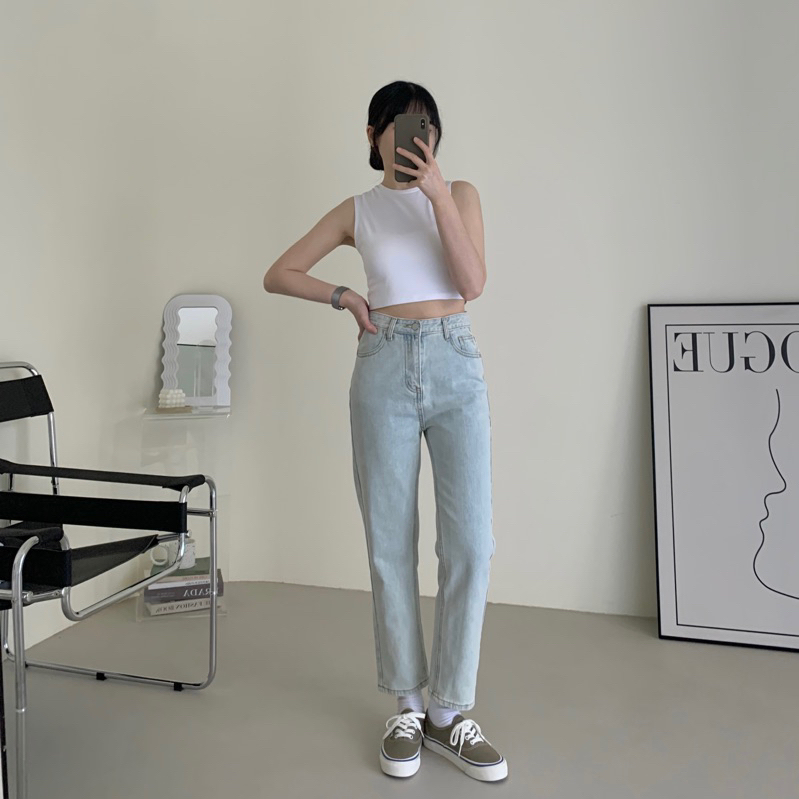 Don't Let Me Let You Miss The Good Fit Denim Straight Leg Pants (2colors)