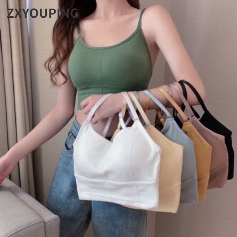 Korean Adjustable Shoulder Strap Bra with Padded Sports Yoga Backless Beauty Back Women Underwear Bras Stretchable Brallete