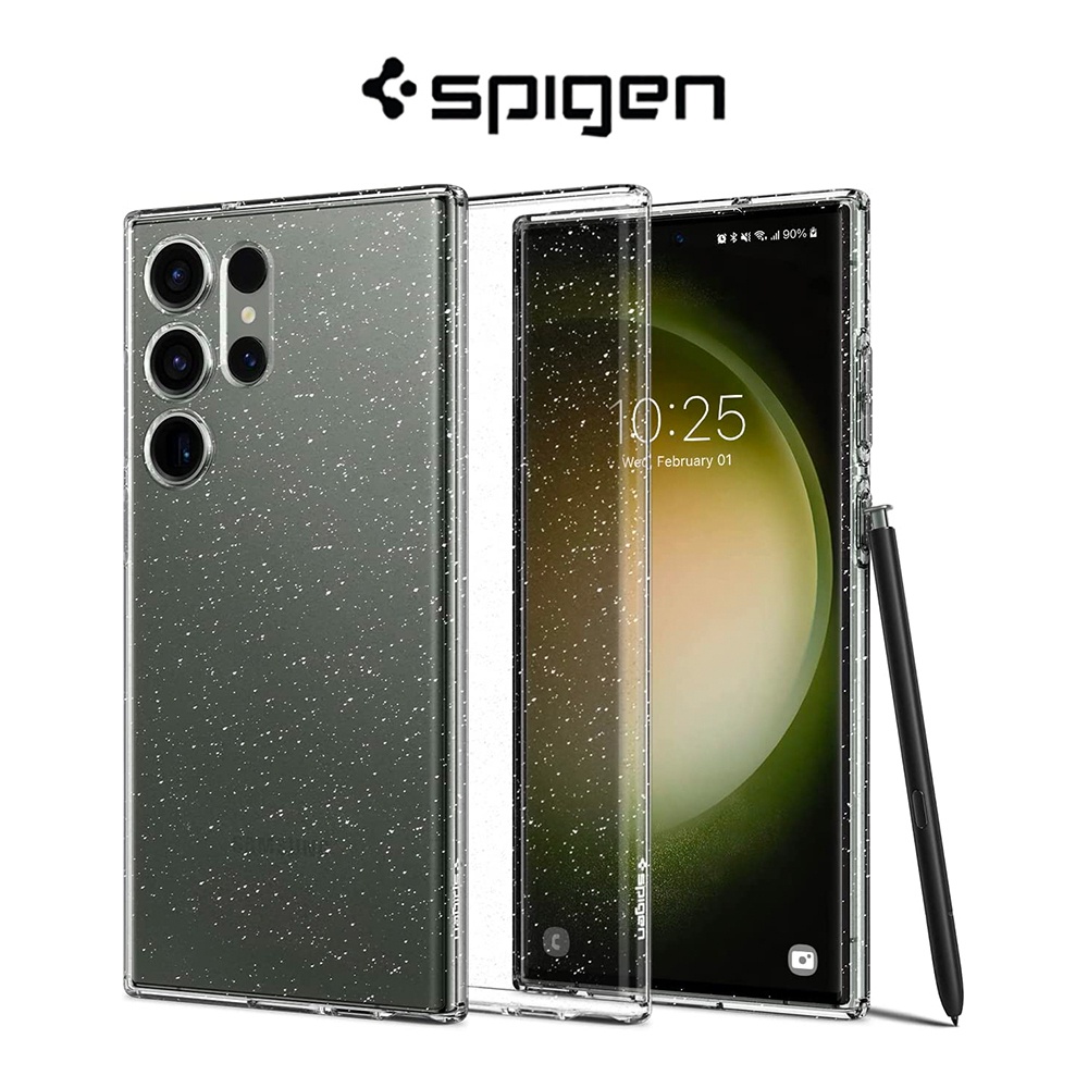 Spigen Galaxy S23 Ultra Case Liquid Crystal Glitter Casing Sparkle Flexible Shock-Absorbent Samsung Cover